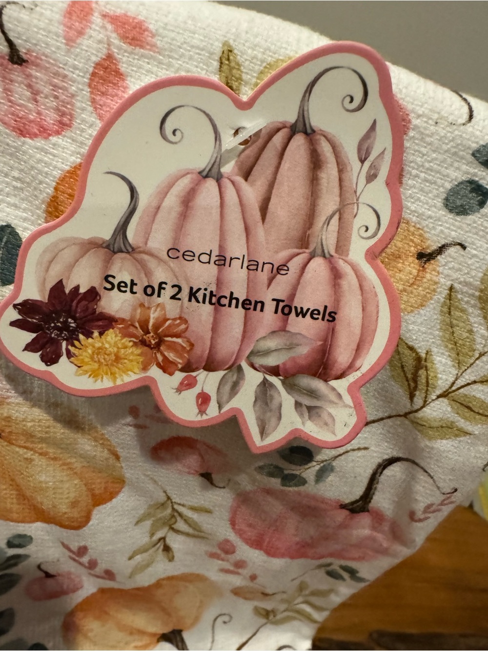 Pumpkin Kitchen Towels Set of 2 - Picture 2 of 5